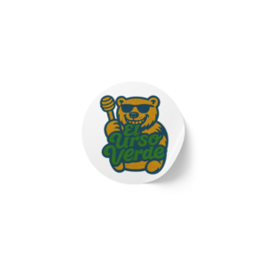 EL Urso Verde -  Honey Bear - Stickers (Bulk Roll)